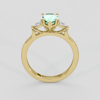 1.15 Ct. Emerald Ring, 18K Yellow Gold 3