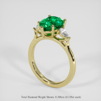 2.68 Ct. Emerald Ring, 18K Yellow Gold 2