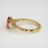 1.78 Ct. Padparadscha Sapphire Ring, 18K Yellow Gold 4