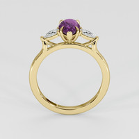 1.57 Ct. Pinkish Purple Sapphire Ring, 18K Yellow Gold 3