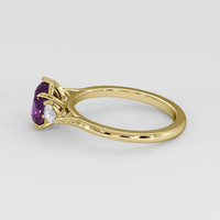 1.57 Ct. Pinkish Purple Sapphire Ring, 18K Yellow Gold 4