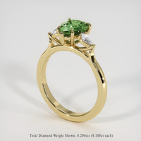 1.89 Ct. Green Sapphire Ring, 18K Yellow Gold 2