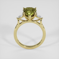 6.05 Ct. Yellowish Green Sapphire Ring, 18K Yellow Gold 3