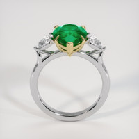 3.08 Ct. Emerald Ring, 18K Yellow & White 3