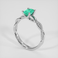 0.76 Ct. Emerald Ring, Platinum 950 2