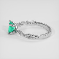 0.76 Ct. Emerald Ring, Platinum 950 4