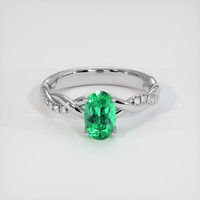 0.79 Ct. Emerald Ring, Platinum 950 1