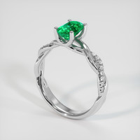0.79 Ct. Emerald Ring, Platinum 950 2