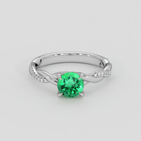 0.80 Ct. Emerald Ring, Platinum 950 1