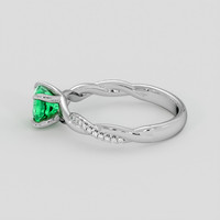 0.80 Ct. Emerald Ring, Platinum 950 4