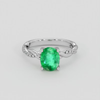 2.03 Ct. Emerald Ring, Platinum 950 1