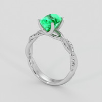 2.07 Ct. Emerald Ring, Platinum 950 2