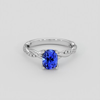 2.13 Ct. Blue Tanzanite Ring, Platinum 950 1