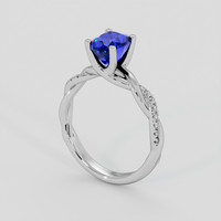 2.13 Ct. Blue Tanzanite Ring, Platinum 950 2