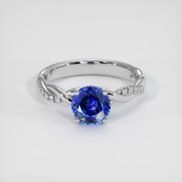 1.88 Ct. Blue Sapphire Ring, Platinum 950 1