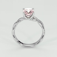3.09 Ct. Peach Sapphire Ring, Platinum 950 3
