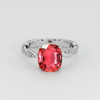 2.78 Ct. Padparadscha Sapphire Ring, Platinum 950 1