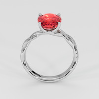 2.78 Ct. Padparadscha Sapphire Ring, Platinum 950 3