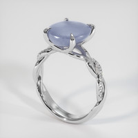 5.20 Ct. Grey Sapphire Ring, Platinum 950 2