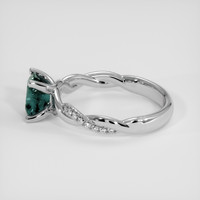 1.36 Ct. Bluish Green Sapphire Ring, Platinum 950 4