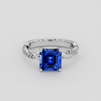 2.21 Ct. Blue Sapphire Ring, Platinum 950 1