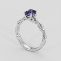 1.88 Ct. Purplish Blue Sapphire Ring, Platinum 950 2