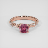 1.80 Ct. Reddish Pink Sapphire Ring, 14K Rose Gold 1