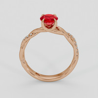 1.11 Ct. Ruby Ring, 14K Rose Gold 3