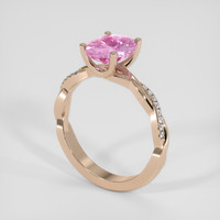 1.82 Ct. Pink Sapphire Ring, 14K Rose Gold 2