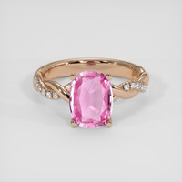 1.99 Ct. Pink Sapphire Ring, 14K Rose Gold 1