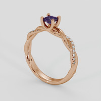 0.70 Ct. Color Change Sapphire Ring, 14K Rose Gold 2