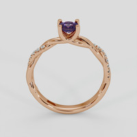 0.70 Ct. Color Change Sapphire Ring, 14K Rose Gold 3