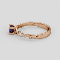 0.70 Ct. Color Change Sapphire Ring, 14K Rose Gold 4