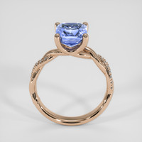 3.13 Ct. Blue Sapphire Ring, 14K Rose Gold 3