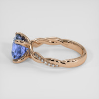 3.13 Ct. Blue Sapphire Ring, 14K Rose Gold 4