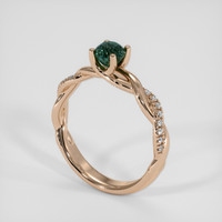 1.09 Ct. Greenish Blue Sapphire Ring, 14K Rose Gold 2