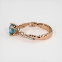 1.11 Ct. Bluish Green Sapphire Ring, 14K Rose Gold 4