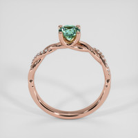 0.98 Ct. Bluish Green Sapphire Ring, 14K Rose Gold 3
