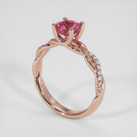 1.80 Ct. Reddish Pink Sapphire Ring, 18K Rose Gold 2