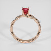 0.71 Ct. Ruby Ring, 18K Rose Gold 3