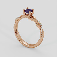 0.70 Ct. Color Change Sapphire Ring, 18K Rose Gold 1
