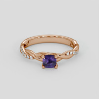0.70 Ct. Color Change Sapphire Ring, 18K Rose Gold 2