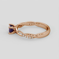 0.70 Ct. Color Change Sapphire Ring, 18K Rose Gold 3