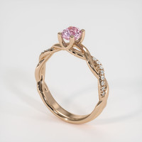 0.79 Ct. Sapphire Ring, 18K Rose Gold 2