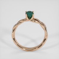 1.09 Ct. Greenish Blue Sapphire Ring, 18K Rose Gold 3