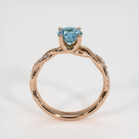 1.11 Ct. Bluish Green Sapphire Ring, 18K Rose Gold 3