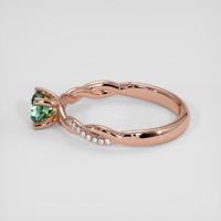 0.98 Ct. Bluish Green Sapphire Ring, 18K Rose Gold 4
