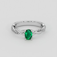 0.41 Ct. Emerald Ring, Silver 1