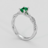 0.41 Ct. Emerald Ring, Silver 2