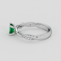 0.41 Ct. Emerald Ring, Silver 4
